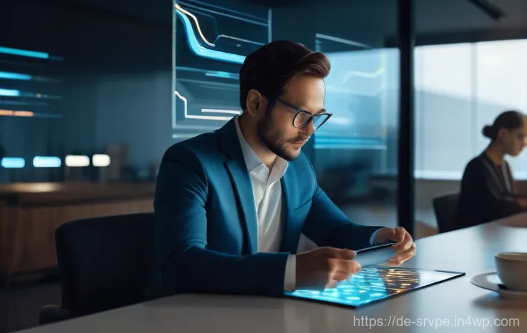 AI 상담사 서비스의 사용자 요구 분석 - **Prompt 1: Empathetic AI Personal Advisor**
    "A sophisticated, high-definition image of a divers...