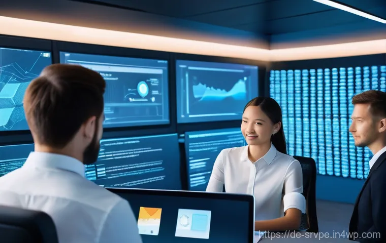 AI 상담사 서비스의 연결성 - **Prompt:** A split image illustrating the contrast between isolated and integrated AI systems in a ...