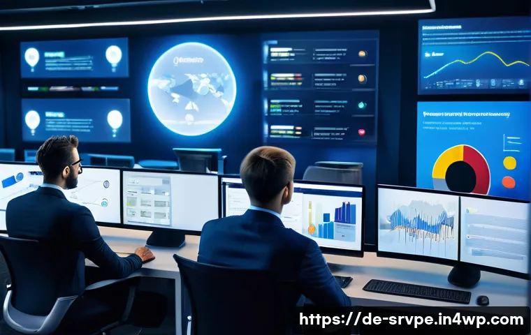 AI 상담사 서비스의 비용 효율성 - A modern German office environment showing a diverse team of professionals collaborating with AI-pow...