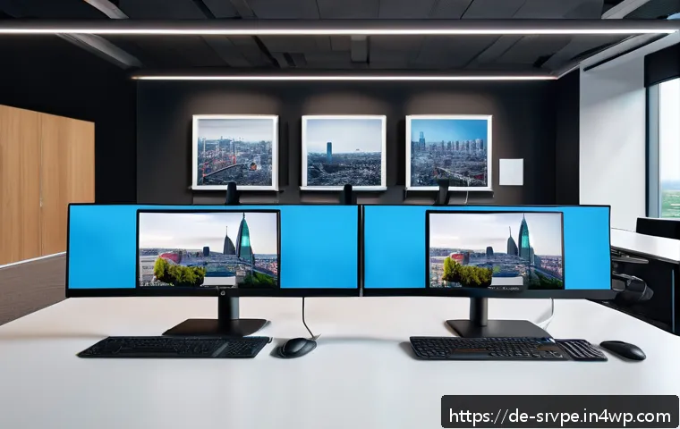 AI 상담사 서비스의 기술적 진보 - A modern customer service center in Germany featuring a diverse team of professionals using advanced...