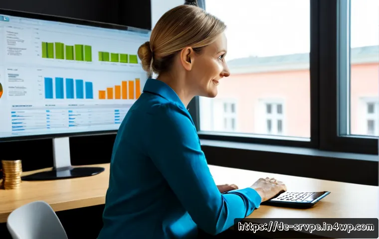 AI 상담사 서비스의 데이터 분석 도구 - Photorealistic modern customer support analytics workspace in Germany, friendly AI consultant concep...